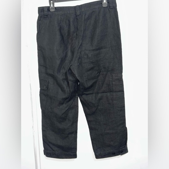 Lauren Ralph Lauren black linen cargo pants size 8 - Picture 3 of 16